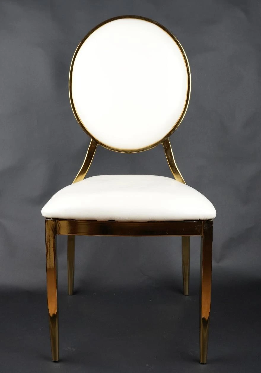 Chair Metal Oval Back With Cushion